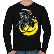 PRINTFASHION Emoji kaszás - Férfi pulóver - Fekete férfi pulóver, kardigán
