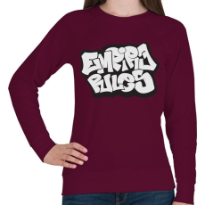 PRINTFASHION Empire Rules - Női pulóver - Bordó