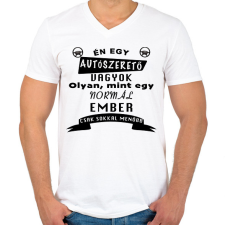 PRINTFASHION Én egy autószerelő vagyok póló - Férfi V-nyakú póló - Fehér férfi póló