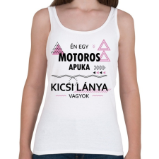 PRINTFASHION Én egy motoros apuka kicsi lánya vagyok - Női atléta - Fehér női trikó