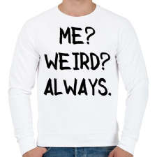 PRINTFASHION Én? Fura? Mindig. - Férfi pulóver - Fehér férfi pulóver, kardigán