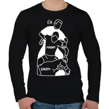 PRINTFASHION Én Magam Engem - Férfi hosszú ujjú póló - Fekete férfi póló