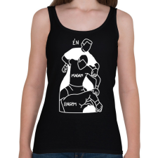 PRINTFASHION Én Magam Engem - Női atléta - Fekete női trikó