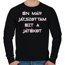 PRINTFASHION Én már játszottam ezt a játékot-Squid game - Férfi pulóver - Fekete férfi pulóver, kardigán