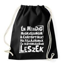 PRINTFASHION Én mindig megköszönöm - Sportzsák, Tornazsák - Fekete tornazsák