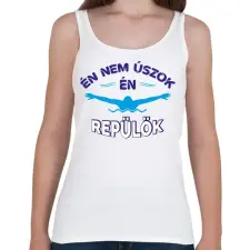 PRINTFASHION Én nem úszok - Női atléta - Fehér női trikó