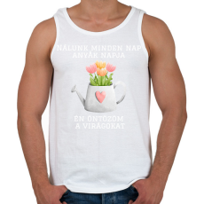PRINTFASHION Én öntözöm - Férfi atléta - Fehér