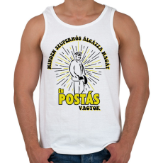 PRINTFASHION Én postás vagyok - Férfi atléta - Fehér