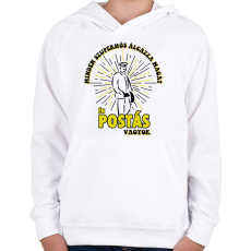 PRINTFASHION Én postás vagyok - Gyerek kapucnis pulóver - Fehér
