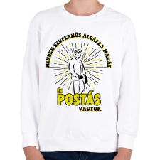 PRINTFASHION Én postás vagyok - Gyerek pulóver - Fehér gyerek pulóver, kardigán