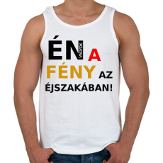 PRINTFASHION ÉN VAGYOK A FÉNY AZ ÉJSZAKÁBAN2 - Férfi atléta - Fehér