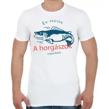 PRINTFASHION Én vagyok a horgászok legjobbja - Férfi póló - Fehér férfi póló