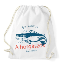 PRINTFASHION Én vagyok a horgászok legjobbja - Sportzsák, Tornazsák - Fehér tornazsák