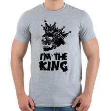 PRINTFASHION Én vagyok a király - Férfi póló - Sport szürke