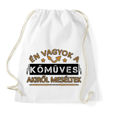 PRINTFASHION Én vagyok a kőműves - Sportzsák, Tornazsák - Fehér tornazsák