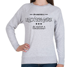 PRINTFASHION Én vagyok a legidősebb gyerek... - Női pulóver - Sport szürke női pulóver, kardigán