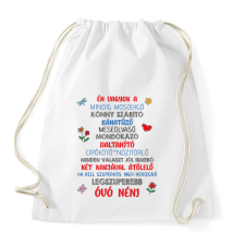 PRINTFASHION Én vagyok a legszuperebb óvó néni - sötét - Sportzsák, Tornazsák - Fehér tornazsák