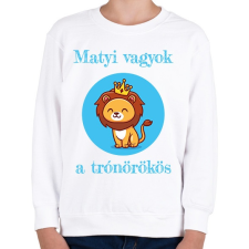 PRINTFASHION Én vagyok a trónörökös - Névvel - Gyerek pulóver - Fehér gyerek pulóver, kardigán