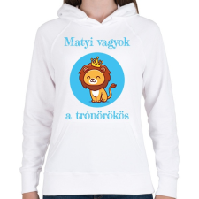 PRINTFASHION Én vagyok a trónörökös - Névvel - Női kapucnis pulóver - Fehér női pulóver, kardigán