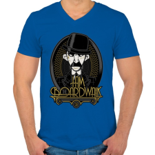 PRINTFASHION Én vagyok az ász - Férfi V-nyakú póló - Királykék férfi póló