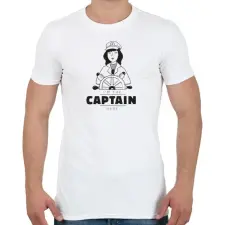 PRINTFASHION Én vagyok itt a kapitány - Férfi póló - Fehér férfi póló