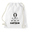PRINTFASHION Én vagyok itt a kapitány - Sportzsák, Tornazsák - Fehér
