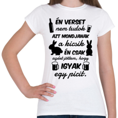 PRINTFASHION Én verset nem tudok - Női póló - Fehér