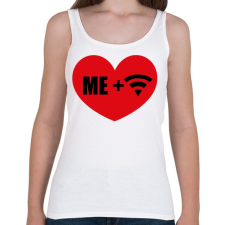 PRINTFASHION ÉN + WIFI - Női atléta - Fehér női trikó