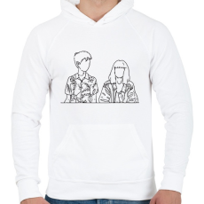 PRINTFASHION End of the f**king world - Férfi kapucnis pulóver - Fehér