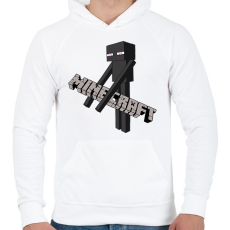 PRINTFASHION Enderman Thief - Férfi kapucnis pulóver - Fehér