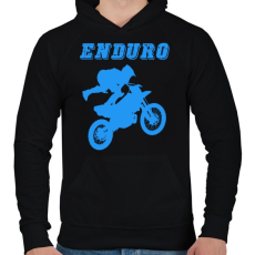 PRINTFASHION Enduro  - Férfi kapucnis pulóver - Fekete