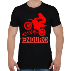 PRINTFASHION Enduro  - Férfi póló - Fekete