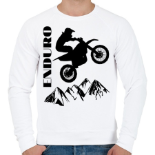 PRINTFASHION Enduro - Férfi pulóver - Fehér férfi pulóver, kardigán