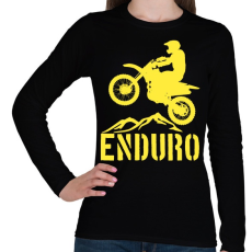 PRINTFASHION Enduro  - Női hosszú ujjú póló - Fekete