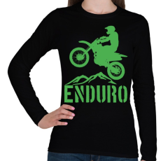 PRINTFASHION Enduro  - Női hosszú ujjú póló - Fekete