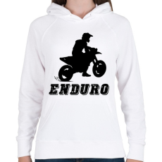 PRINTFASHION Enduro  - Női kapucnis pulóver - Fehér