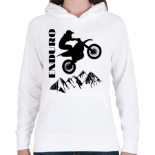 PRINTFASHION Enduro  - Női kapucnis pulóver - Fehér női pulóver, kardigán