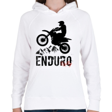 PRINTFASHION Enduro  - Női kapucnis pulóver - Fehér