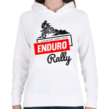 PRINTFASHION Enduro - Női kapucnis pulóver - Fehér női pulóver, kardigán