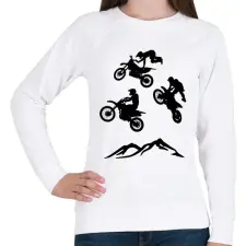 PRINTFASHION enduro - Női pulóver - Fehér női pulóver, kardigán