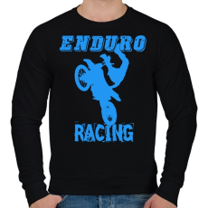 PRINTFASHION Enduro racing  - Férfi pulóver - Fekete
