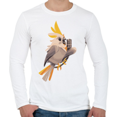 PRINTFASHION Énekes kakadu - Férfi hosszú ujjú póló - Fehér
