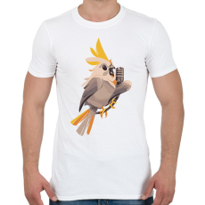 PRINTFASHION Énekes kakadu - Férfi póló - Fehér