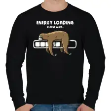 PRINTFASHION Energia betöltése - Férfi pulóver - Fekete férfi pulóver, kardigán