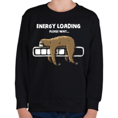 PRINTFASHION Energia betöltése - Gyerek pulóver - Fekete