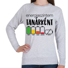 PRINTFASHION Energiaszintem Tanárként - Női pulóver - Sport szürke női pulóver, kardigán