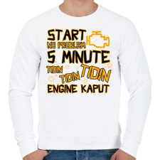 PRINTFASHION Engine kaput - Férfi pulóver - Fehér férfi pulóver, kardigán