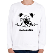 PRINTFASHION English Bulldog - Gyerek pulóver - Fehér gyerek pulóver, kardigán