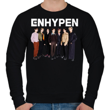 PRINTFASHION ENHYPEN KPOP - Férfi pulóver - Fekete férfi pulóver, kardigán