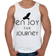 PRINTFASHION ENJOY THE JOURNEY - Férfi atléta - Fehér atléta, trikó